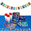 411 Pc. Bright Congrats Grad Party Disposable Tableware Kit for 24 Guests Image 1