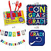 411 Pc. Bright Congrats Grad Party Disposable Tableware Kit for 24 Guests Image 1