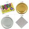 456 Pc. Metallic Silver & Gold Party Tableware Kit for 48 Guests Image 1