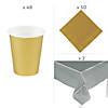 456 Pc. Metallic Silver & Gold Party Tableware Kit for 48 Guests Image 2