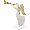 48" LED Lighted Gold and Silver Trumpeting Angel Outdoor Christmas Outdoor Decoration Image 2
