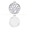 49 Pc. Silver Geometric Charger & Dinner Plate Kit for 24 Guests Image 1