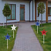 4ct Americana Stars 4th of July Pathway Marker Lawn Stakes  Clear Lights Image 1