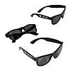 5 1/2" x 2" Graduation Black Nomad Plastic Novelty Sunglasses - 12 Pc. Image 1
