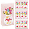 5 1/4" x 10" Mother&#8217;s Day Best Mom Ever Paper Treat Bags - 12 Pc. Image 1