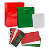 5 3/4" - 13" Solid Color Christmas Gift Bags & Holiday Tissue Paper Kit - 216 Pc. Image 1