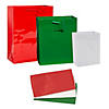5 3/4" - 13" Solid Color Christmas Gift Bags & Tissue Paper Kit - 156 Pc. Image 1