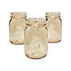 5 3/4" x 3" Gold Mercury Glass Mason Jar Centerpiece Decorations - 12 Pc. Image 1