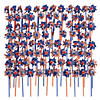 5" Bulk 144 Pc. Patriotic Red, White & Blue Plastic Pinwheels Image 1