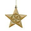 5" Gold Shatterproof 2-Finish Christmas Star Ornaments, 12 Count Image 1