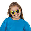 5" Kids Purple, Blue, Green & Yellow Fish Print Sunglasses - 12 Pc. Image 1