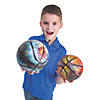 5" Mini Inflatable Multicolor Outer Space Rubber Basketballs - 4 Pc. Image 2