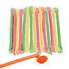 5" Neon-Colored Candy-Filled Plastic Straws - 240 Pc. Image 1