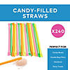 5" Neon-Colored Candy-Filled Plastic Straws - 240 Pc. Image 3