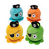 5" Pirate Bright Solid Color Stuffed Happy Octopuses - 12 Pc. Image 1