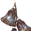5" Silver and Brown String of Bells Glass Christmas Ornament Image 2