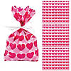 5" x 11 1/4" Valentine Heart Cellophane Bags - 12 Pc. Image 1