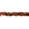 50' Orange and Black Halloween Tinsel Garland - Unlit Image 1