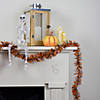 50' Orange and Black Halloween Tinsel Garland - Unlit Image 2