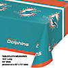 54&#8221; x 102&#8221; Nfl Miami Dolphins Plastic Tablecloths 3 Count Image 1