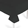 54" x 108" Black Plastic Tablecloth Image 1