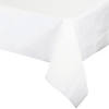 54" x 108" White Rectangular Disposable Plastic Tablecloths (96 Tablecloths) Image 1