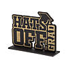 6 1/2" Hats Off to the Grad Black & Gold Foam Table Centerpiece Image 1