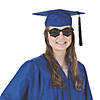 6 1/2" x 5" Graduation Cap Plastic Novelty Shutter Glasses - 12 Pc. Image 1