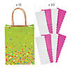 6 1/2" x 9" Bright Sprinkle Gift Bags & Scalloped Tissue Paper Kit for 12 Image 1