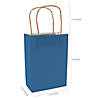 6 1/2" x 9" Bulk 60 Pc. Medium Blue Kraft Paper Gift Bags Image 1