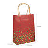 6-1/2" x 9" Medium Christmas Sprinkle Kraft Paper Gift Bags - 12 Pc. Image 1