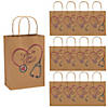 6 1/2&#8221; x 9&#8221; Medium Nurse Kraft Paper Gift Bags - 12 Pc. Image 1