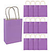 6 1/2" x 9" Medium Purple Kraft Paper Gift Bags - 12 Pc. Image 1