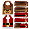6 1/4" x 8 1/4" Bulk 50 Pc. Christmas Santa Suit & Reindeer Plastic Goody Bags Image 1