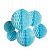 6" - 10" Light Blue Honeycomb Ceiling Decorations - 6 Pc. Image 1