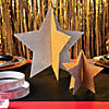 6" - 12" Glitter Gold & Silver Star Cardboard Table Centerpieces - 2 Pc. Image 1