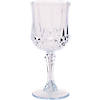 6 3/4" 8 oz. Clear Patterned BPA-Free Plastic Wine Glasses - 12 Ct. Image 1