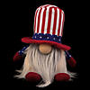 6.75" Lighted Americana Boy 4th of July Patriotic Gnome Image 2