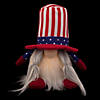 6.75" Lighted Americana Girl 4th of July Patriotic Gnome Image 2