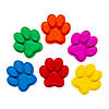 6-Color Paw Print-Shaped Crayons - 24 Pc. Image 1
