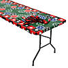 6 Ft. Bulk 12 Pc. Casino Rectangle Fitted Disposable Plastic Tablecloths Image 1