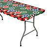6 Ft. Casino Fitted Rectangle Plastic Tablecloth Image 1