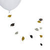 6 Ft. Graduation Cap Black, Gold & Silver Glitter Cardstock Balloon Tails &#8211; 6 Pc. Image 1