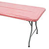 6 ft. Red Gingham Plastic Fitted Tablecloth Image 1