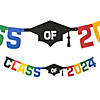 6 Ft. x 10 3/4" Graduation Class of 2024 Ready-to-Hang Cardstock Jointed Garland Image 1