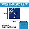 6 Ft. x 6 Ft. Bright Congrats Grad Cap Plastic Backdrop - 2 Pc. Image 3