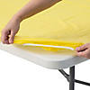 6 Ft. Yellow Fitted Rectangle Plastic Tablecloth Image 1