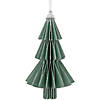 6" Glittered Green Christmas Tree Ornament Image 1