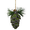 6" Green Felt Pine Cone with Berries Christmas Ornament Image 4