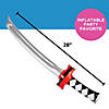 6" x 28" Inflatable Ninja Swords with Red Crossguard - 12 Pc. Image 2